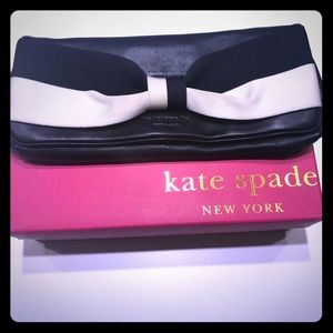 Kate Spade Black and White Bow Clutch